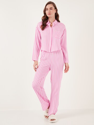 LELA Pyjama 'Lela' in Roze: voorkant
