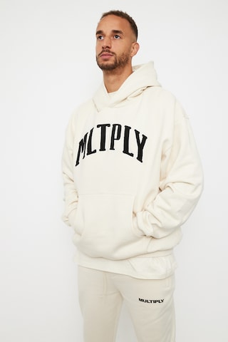 Multiply Apparel كنزة رياضية 'Embroidery' بلون بيج