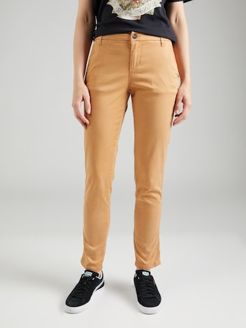 BONOBO Slim fit Chino trousers in Brown: front
