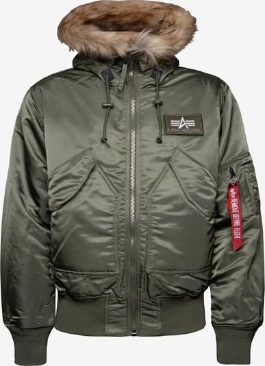 ALPHA INDUSTRIES Zimska jakna | rjava / zelena / rdeča / bela barva, Prikaz izdelka