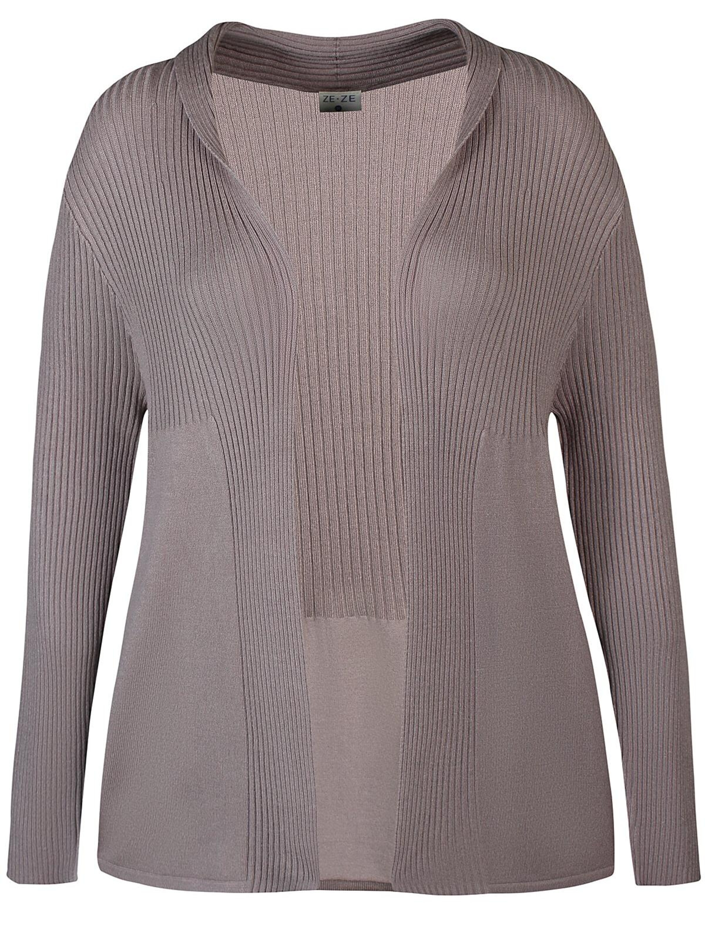 ze-ze Gebreid vest 'Florian 723' in Beige: voorkant