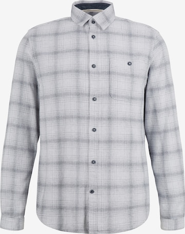 TOM TAILOR Button Up Shirt in Grey: front