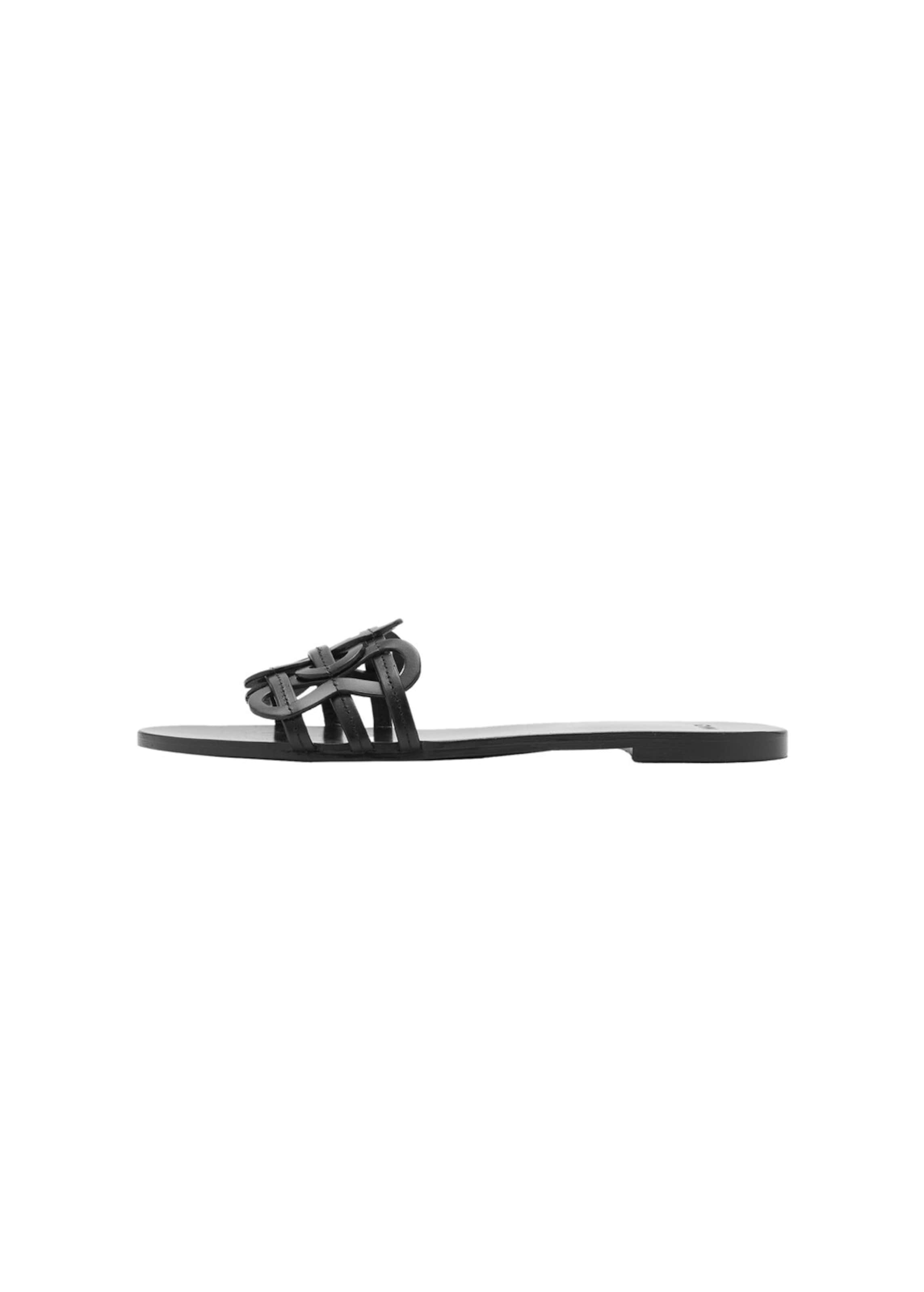 MANGO Mules 'Nora' in Black: front