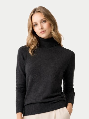 Pull-over 'Women's Essential Cashmere Mock Neck Sweater' GOBI Cashmere en gris : devant