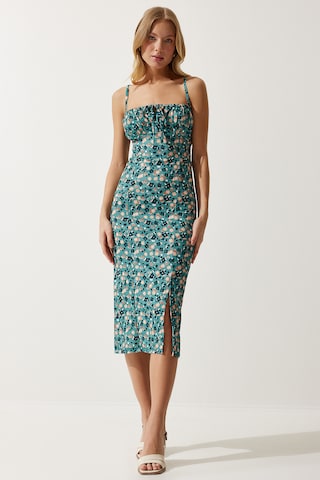 Happiness İstanbul Καλοκαιρινό φόρεμα σε πράσινο