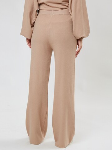 Influencer Wide leg Broek in Beige