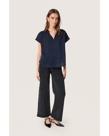 SOAKED IN LUXURY - Blusa 'SLParis' em azul