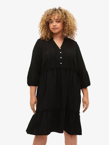 Zizzi Sommerkleid 'XGITTE' in Schwarz: predná strana