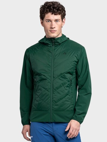 Schöffel Outdoorjas 'Hiking Hybrid Jk' in Groen: voorkant