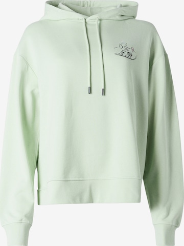 Karl LagerfeldSweater majica 'Karl Lagerfeld x Jorge Parra' - zelena boja: prednji dio