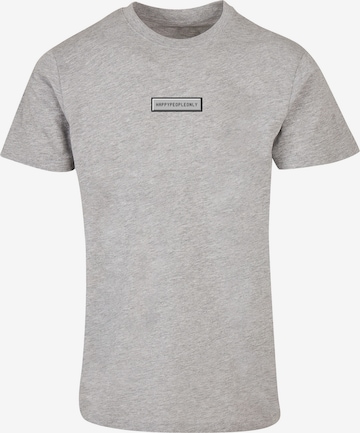 F4NT4STIC Shirt 'Happy People Only Good Vibes' in Grey: front