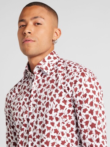 BOSS Regular fit Button Up Shirt 'HANK' in Red
