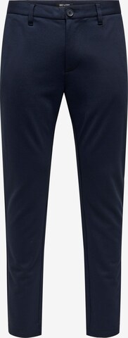 Only & Sons Regular Chino Pants 'Markus' in Blue: front