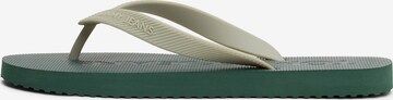 Tommy Jeans T-Bar Sandals in Green: front