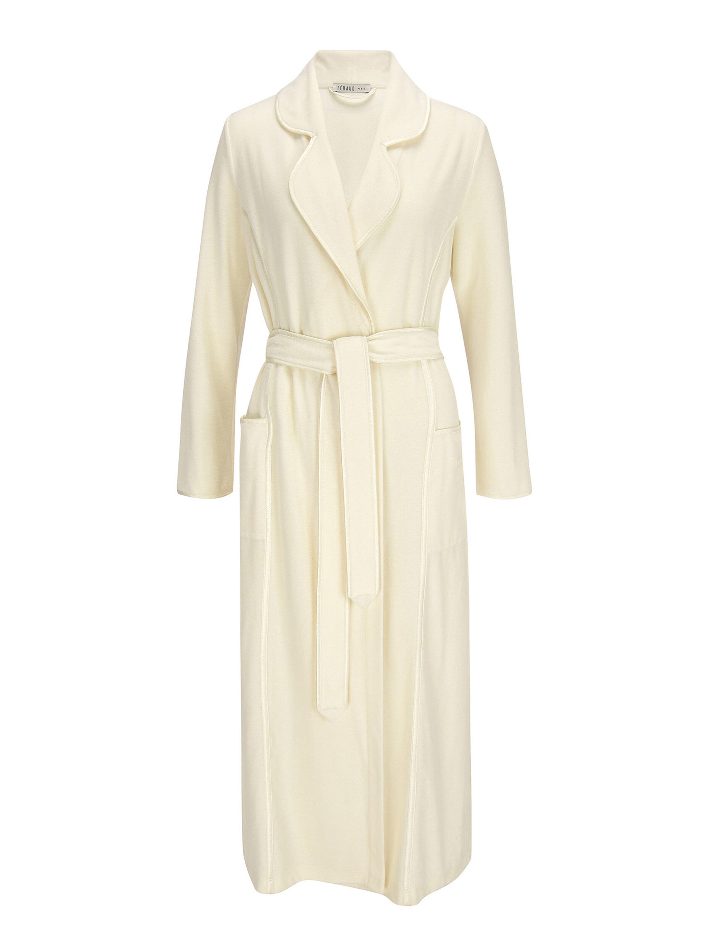FÉRAUD PARIS Short Bathrobe ' High Class ' in Beige: front