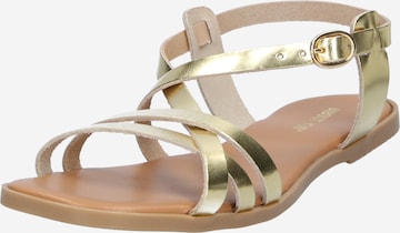 ABOUT YOU Sandalen met riem 'Zoey' in Goud: voorkant