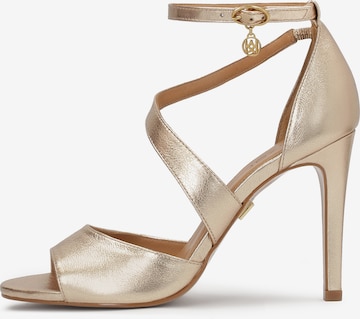 Kazar Sandals in Gold: front