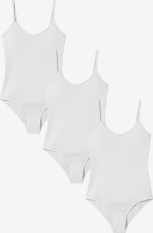 Body 'BASIC MAX Body Top Frauen 3er-Pack' Maxte en blanc : devant