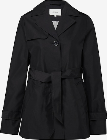 Cappotto di mezza stagione di s.Oliver in nero: frontale