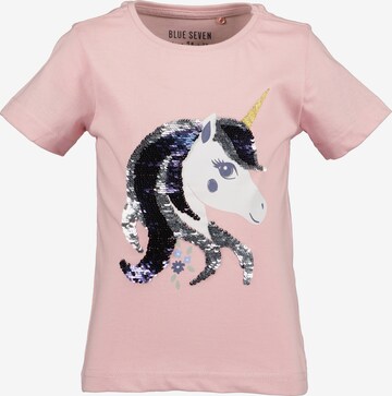 T-Shirt BLUE SEVEN en rose : devant