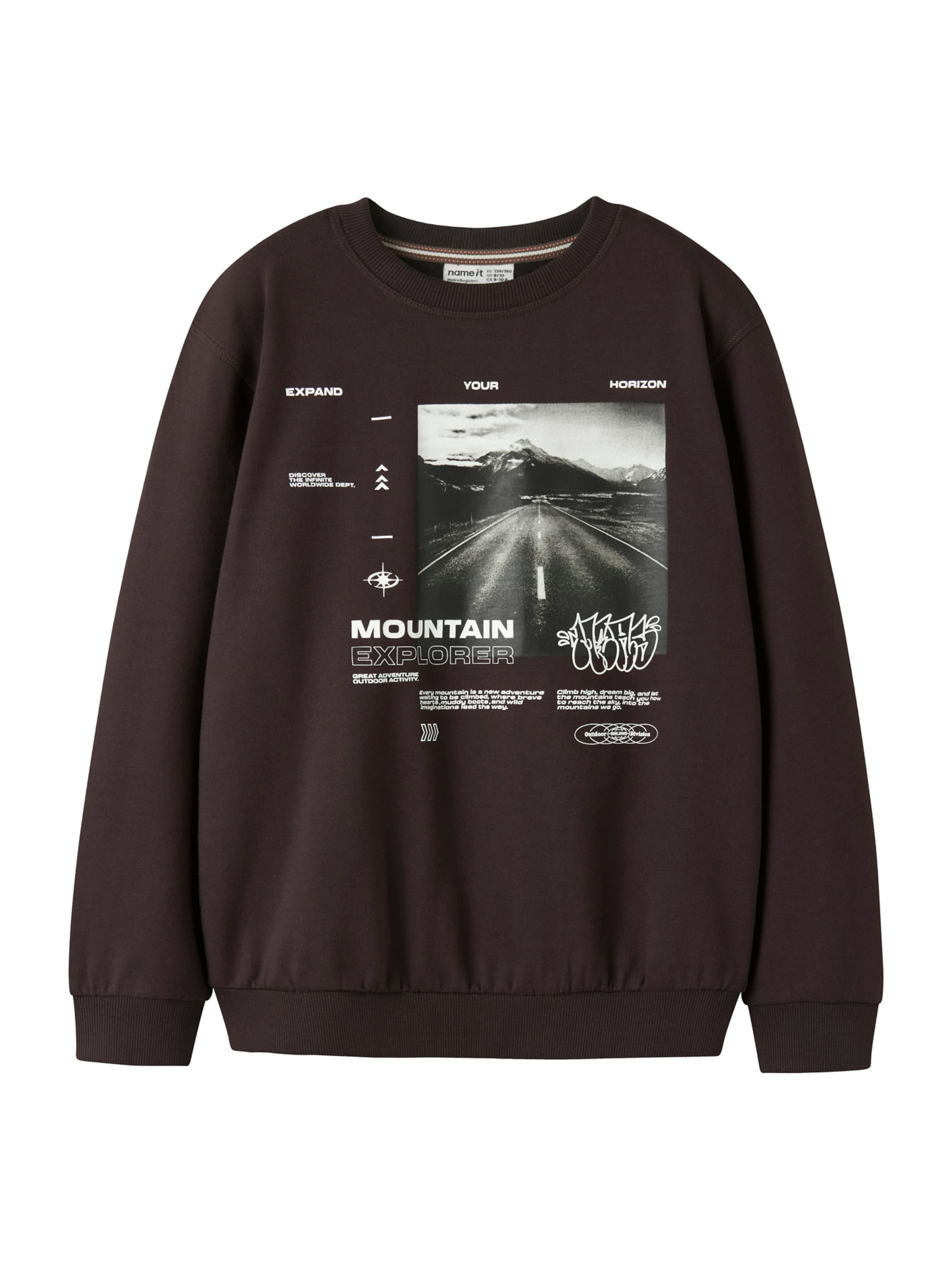 Sweat 'NKMOBUSTER' NAME IT en marron : devant