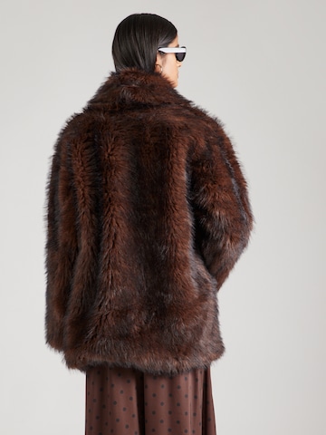 TOPSHOP Zimní kabát – hnědá