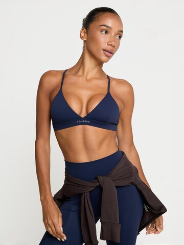 YO-GAYA Triangle Sports Bra 'Studio Triangle Bra' in Blue