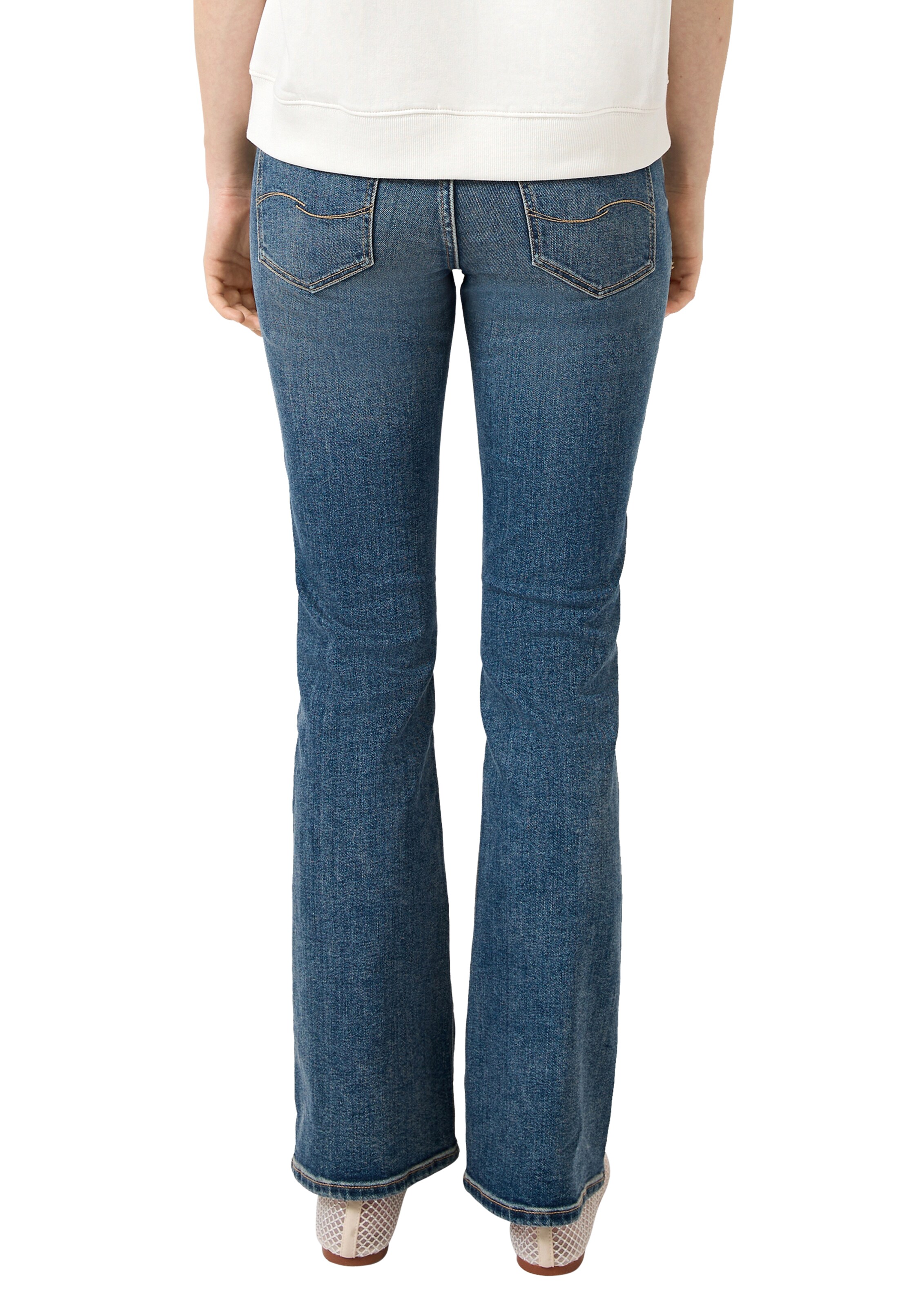 QS Flared Jeans in Blauw