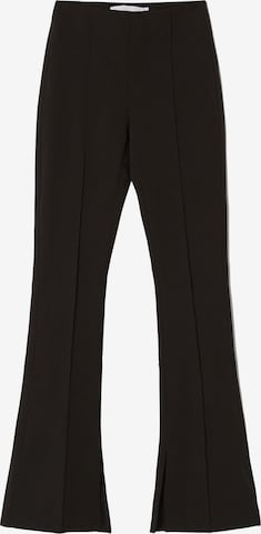 évasé Pantalon Bershka en noir : devant