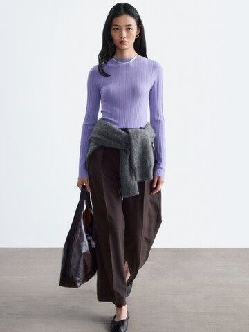 & Other Stories Wide leg Pleat-front trousers in Brown