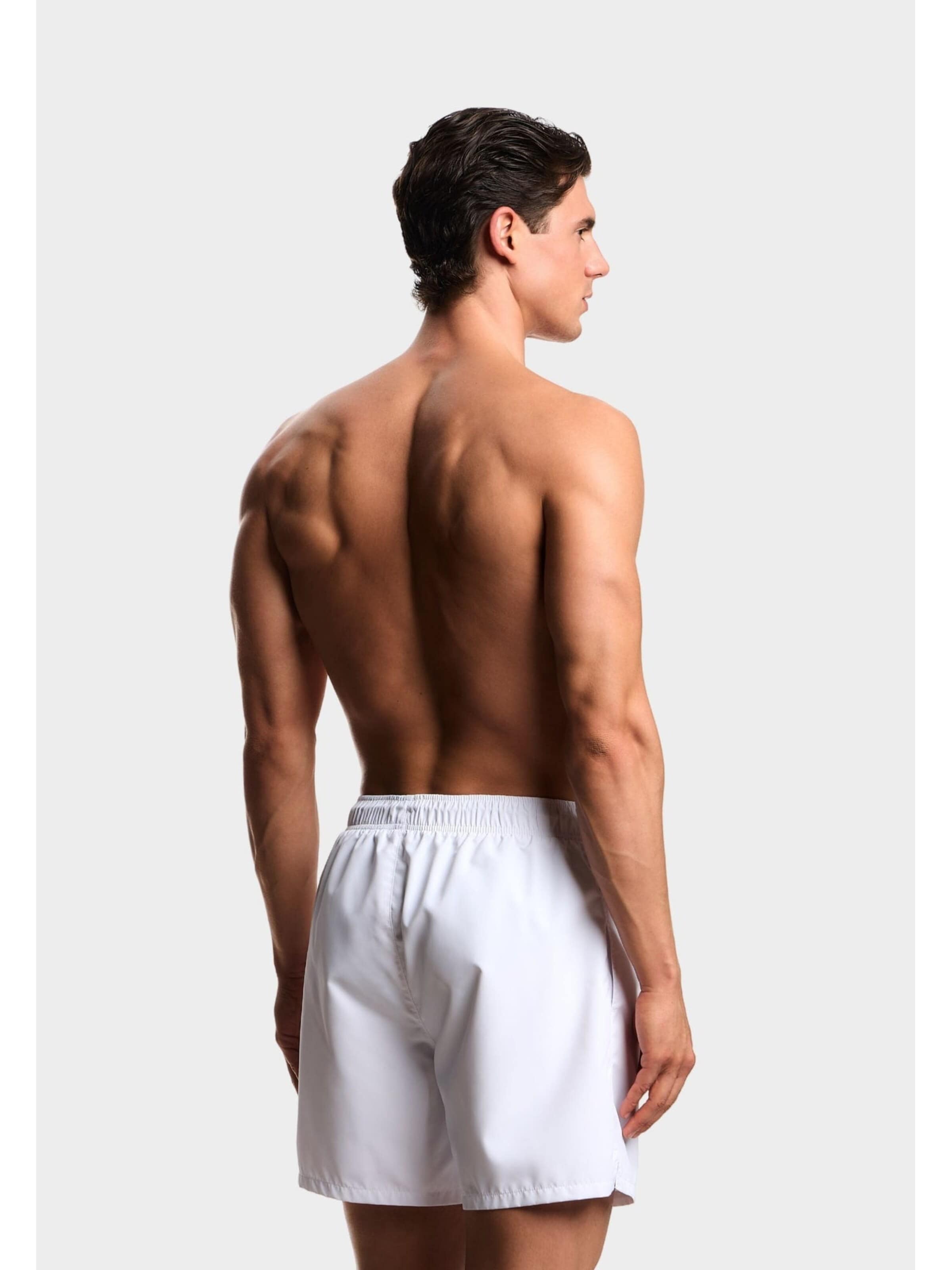 Shorts de bain 'Men's SEA Logo Swim Shorts' Emporio Armani en blanc