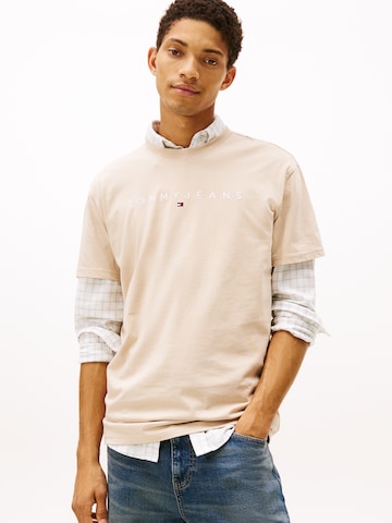 T-Shirt Tommy Jeans en beige : devant