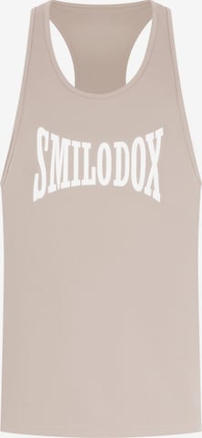 T-Shirt fonctionnel Smilodox en beige : devant