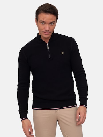 Sir Raymond Tailor Sweater 'Pulses' in Black: front