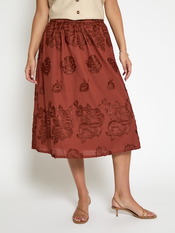 Gonna ' MSGiana Midi Skirt ' di minus in rosso