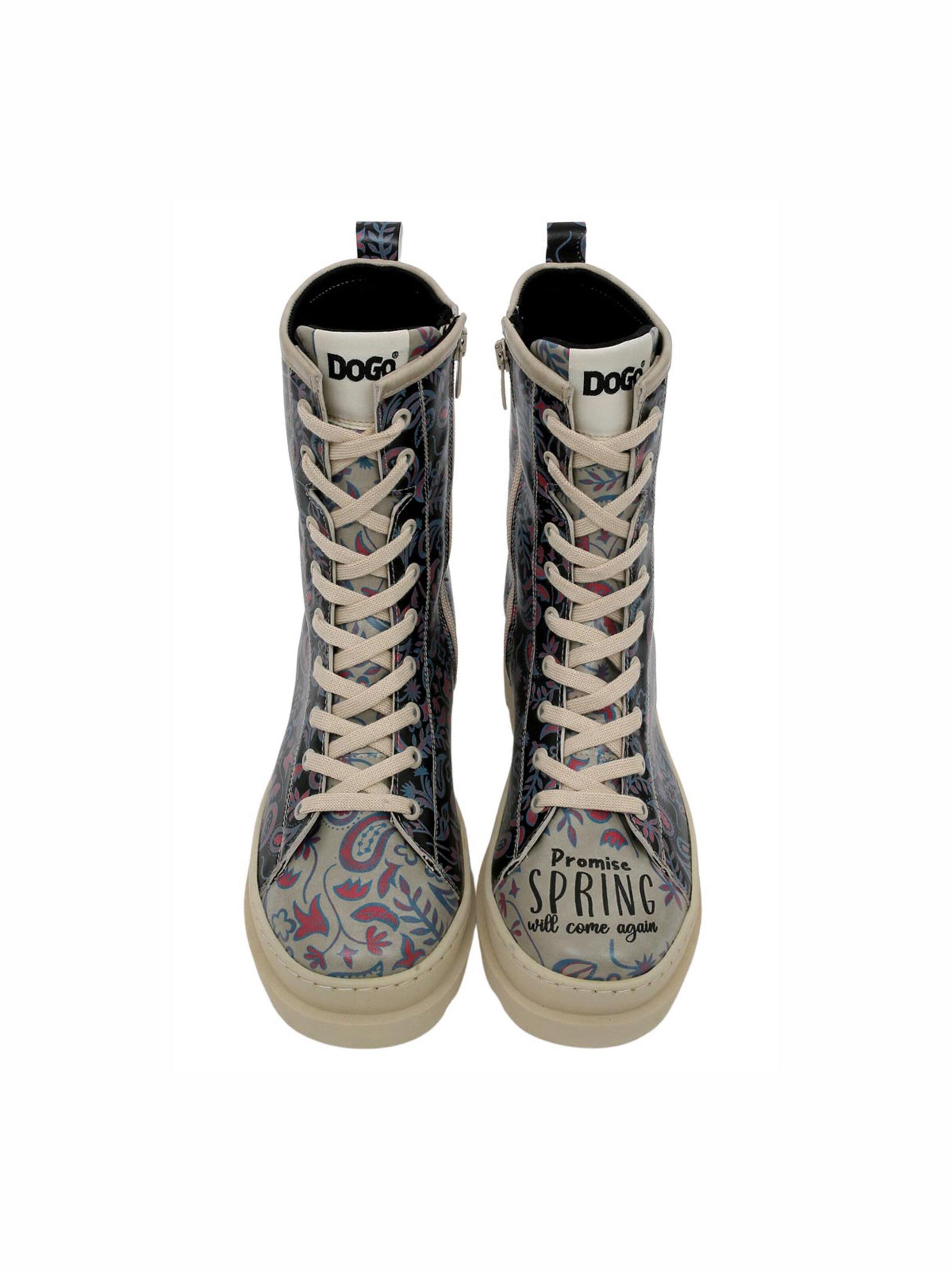 DOGO Schnürstiefel 'DOGO Gisele - Promise you' in Schwarz