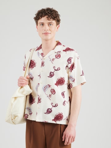 JACK & JONES - Ajuste confortable Camisa 'JORMAINE' en blanco: frente