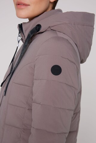 Soccx Puffer-Jacke mit abtrennbarer Kapuze in Braun