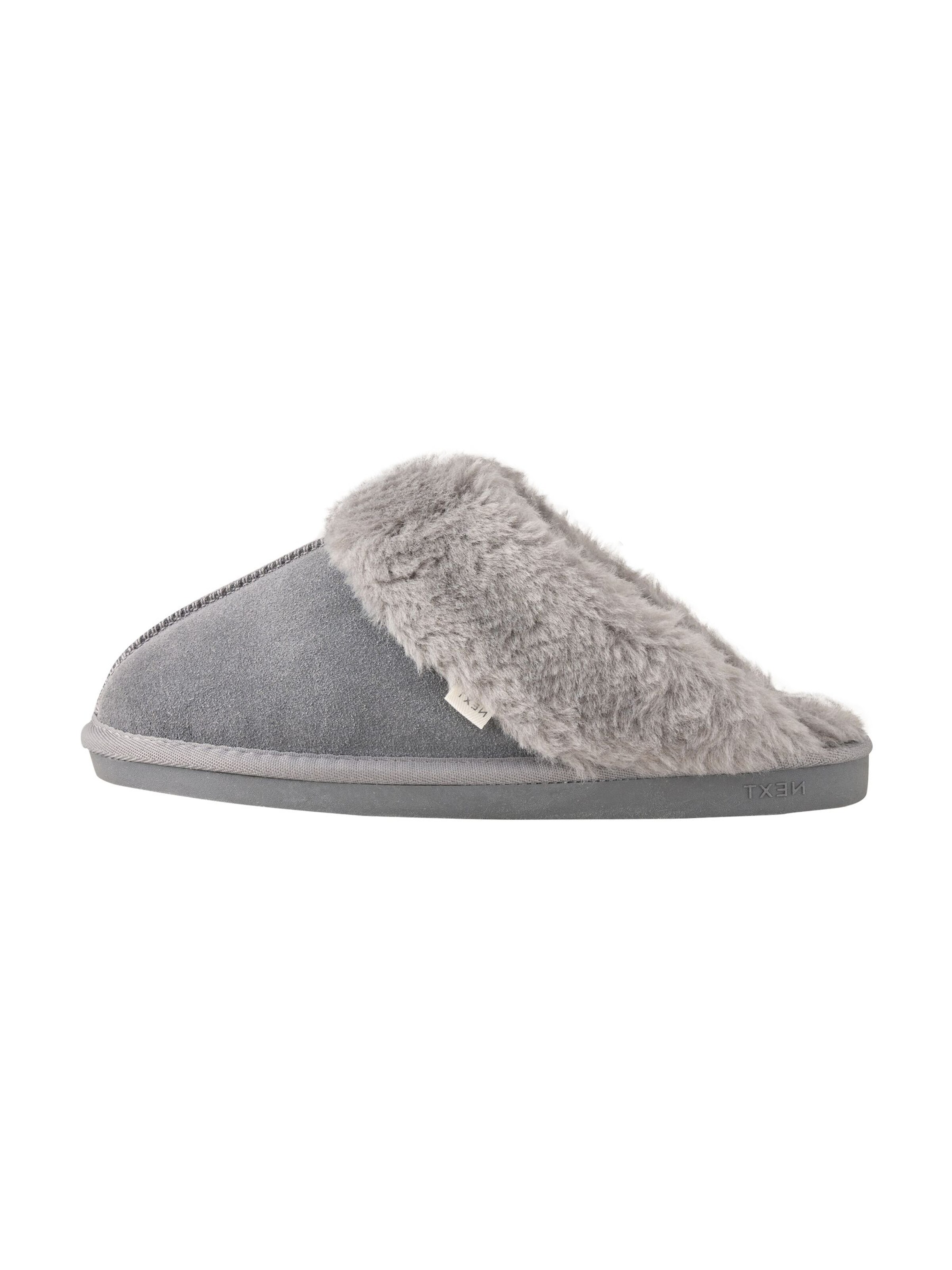 Next - Zapatillas de casa en gris: frente