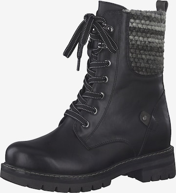 MARCO TOZZI Lace-Up Ankle Boots in Black: front