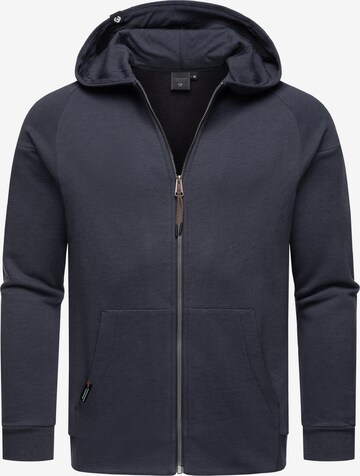 Ragwear Zip-Up Hoodie 'Zenway' in Blue: front