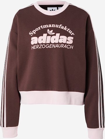 Bluză de molton de la ADIDAS ORIGINALS pe maro: față