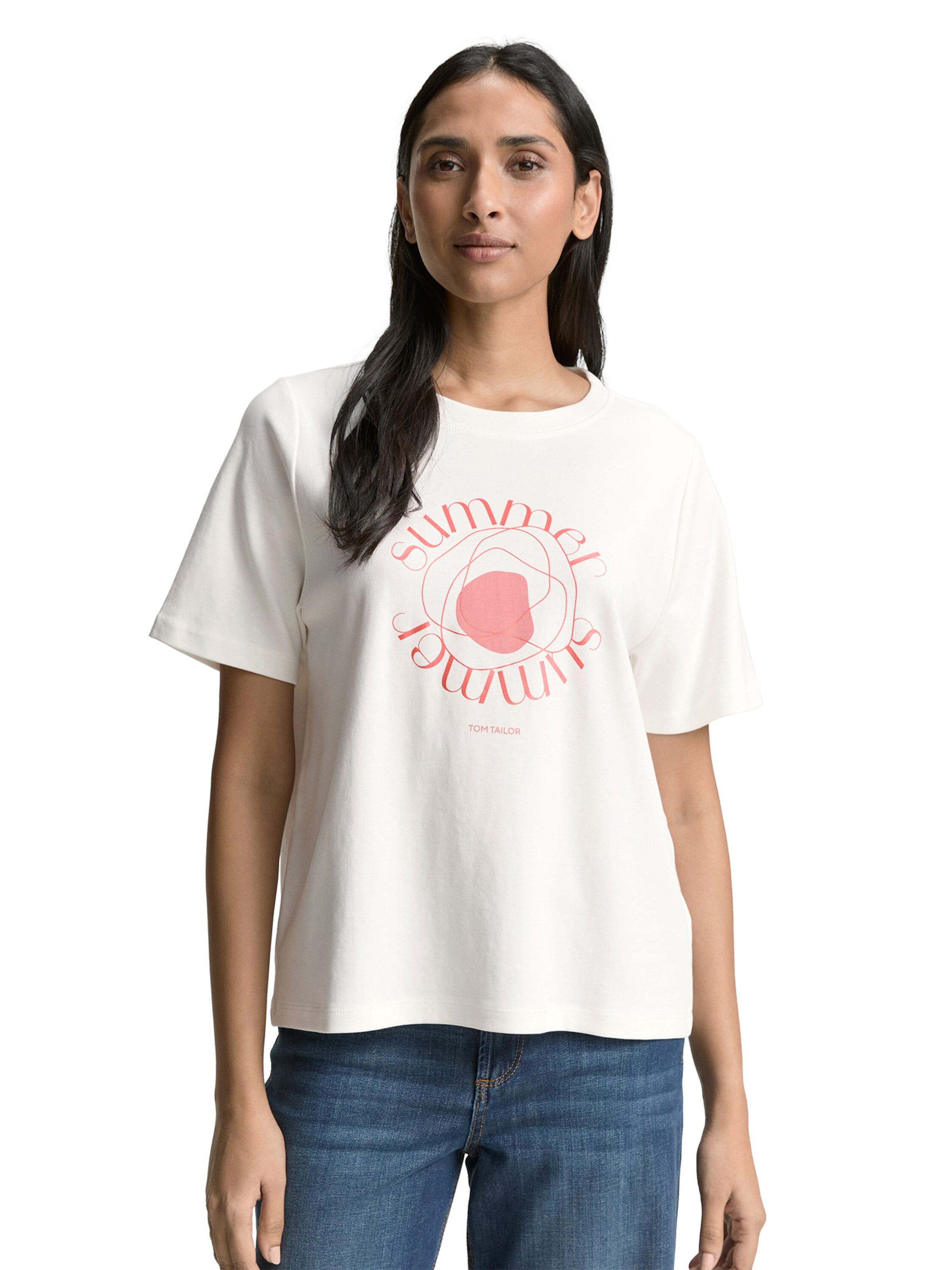 TOM TAILOR Tričko - Biela: predná strana