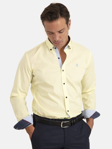 Sir Raymond Tailor Regular fit Button Up Shirt 'Lisburn' in Yellow