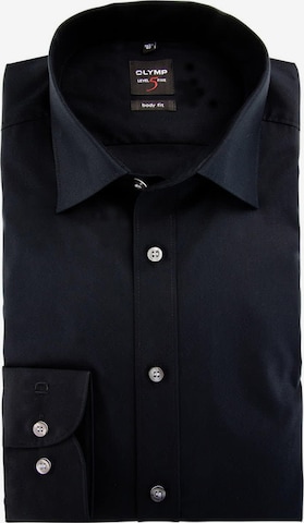 OLYMP - Ajuste estrecho Camisa de negocios 'Level 5 Uni TN' en negro