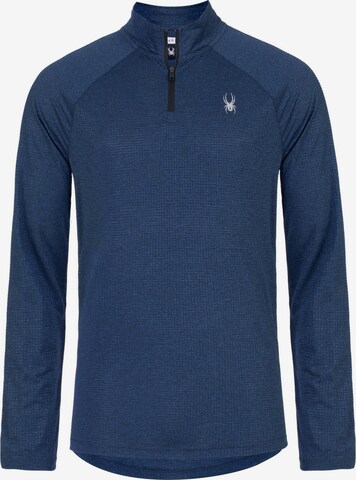 Sweat de sport Spyder en bleu : devant