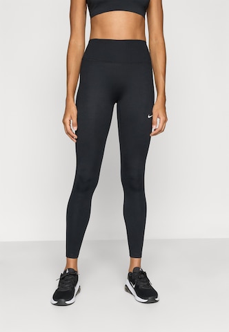 NIKE - Skinny Calças de desporto 'ONE' em preto: frente