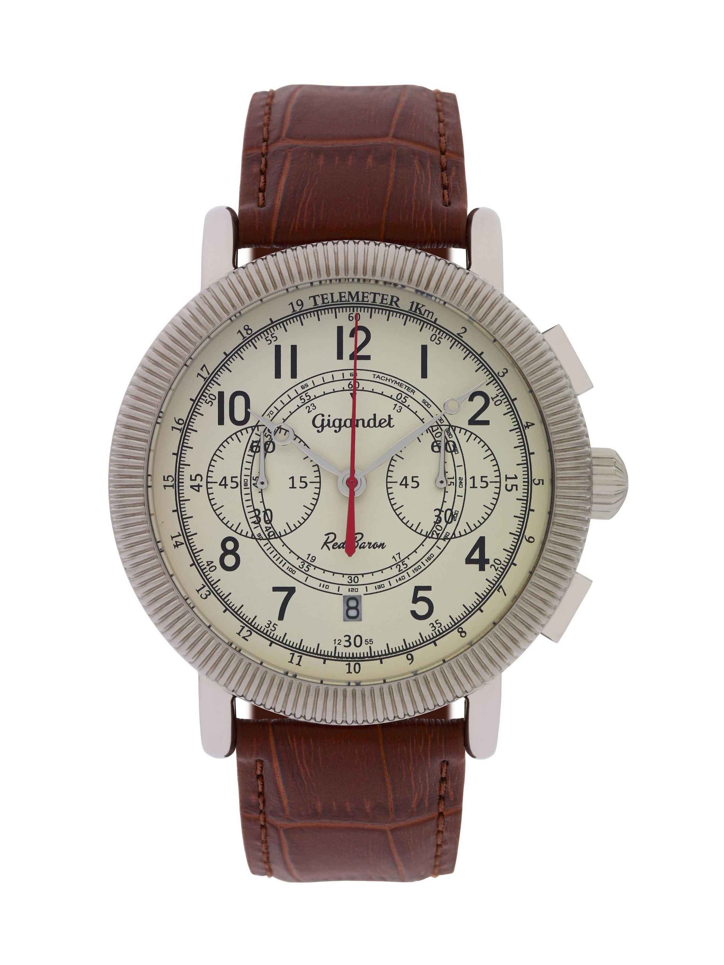 Gigandet Analog Watch 'RED BARON IV' in Beige: front