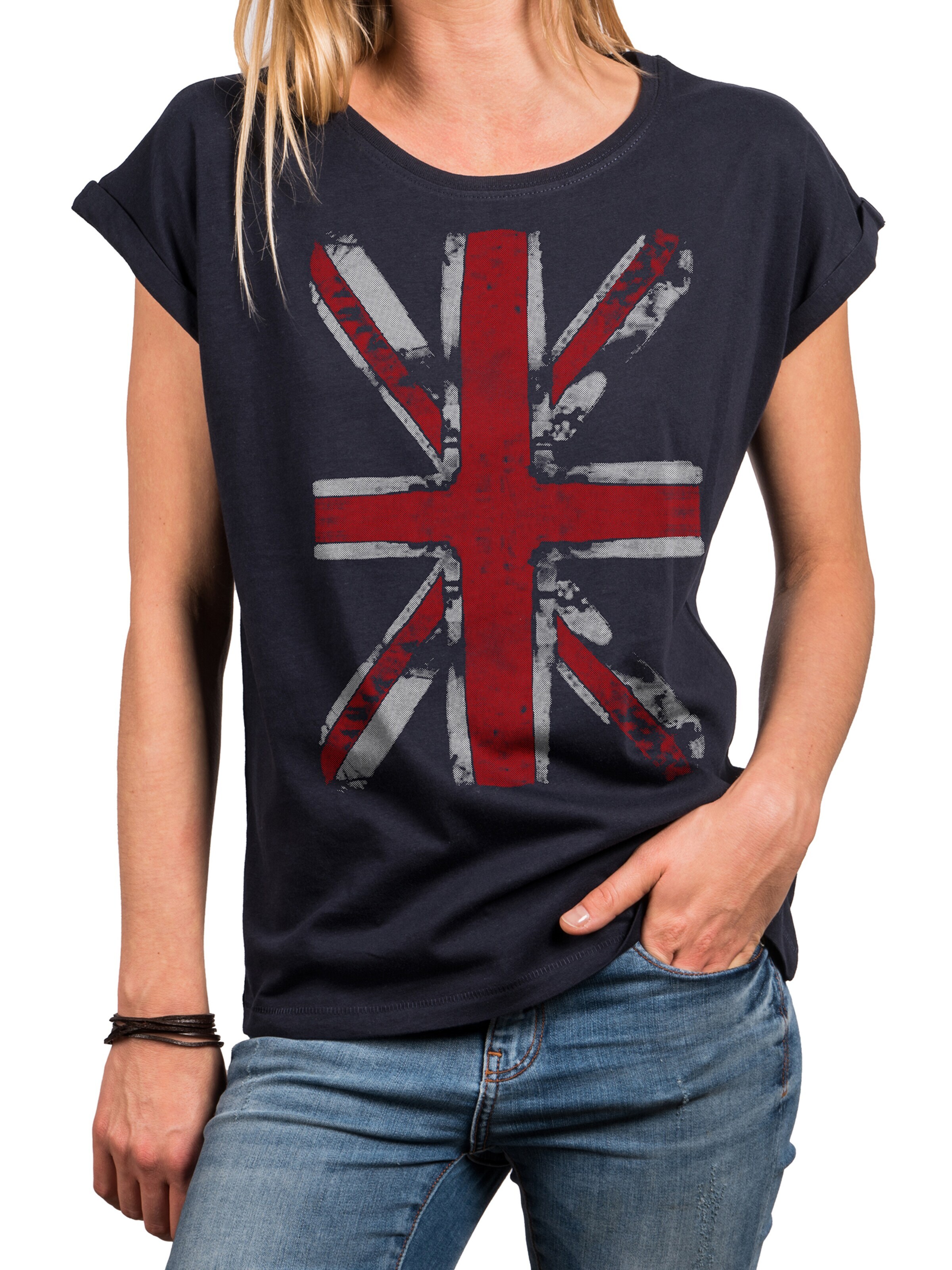 MAKAYA Shirt 'Union Jack' in Blue