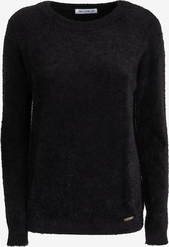 juoda Influencer Megztinis: priekis